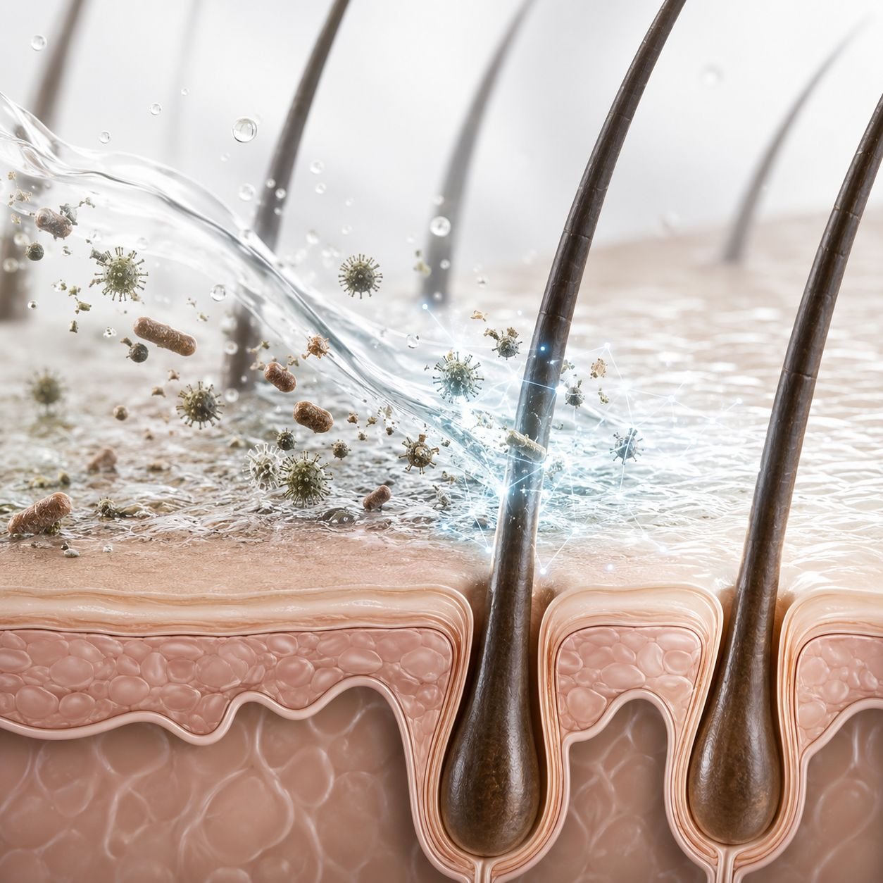 Disinfection scalp treatment