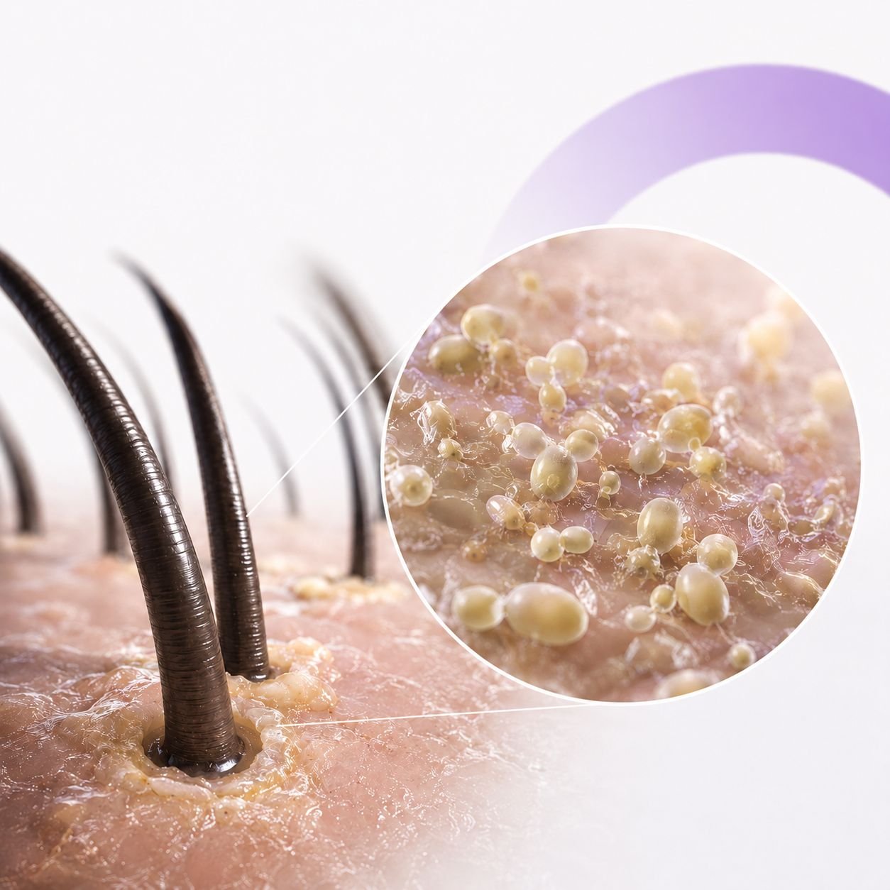 Malassezia yeast overgrowth on scalp